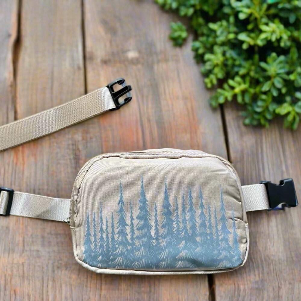 Adventure-Ready Fanny Pack | Waist Bag| Crossbody Bag | Forest Trees Design
